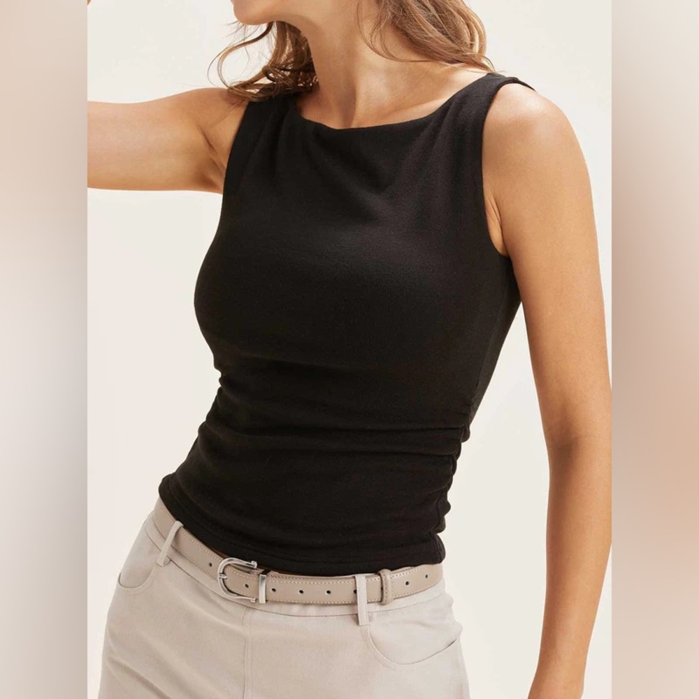 OGL Ruched Sides Boatneck Brami - Picture 3 of 10